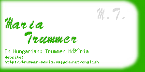 maria trummer business card